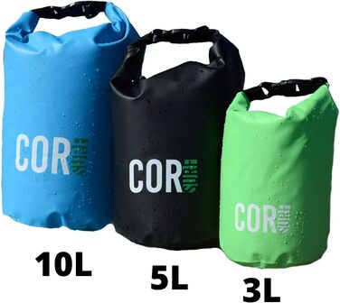 Водонепроникний плаваючий гермомішок COR Surf Drybag 3/5/10/15 л з роликовою застібкою для каякінгу, човна, рафтингу, плавання, риболовлі, кемпінгу та пляжу