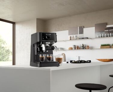 De'Longhi Stilosa EC 230.BK – традиційна еспресо-кавоварка з ручним капучинатором, для меленої кави, бак 1 л, 1100 Вт, чорна
