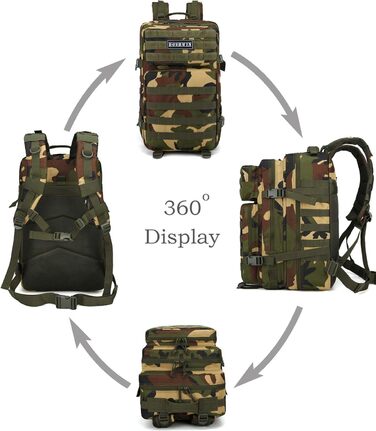 Тактичний військовий рюкзак 40 л Molle для армії, виживання, ліс, Fluchtrucksack