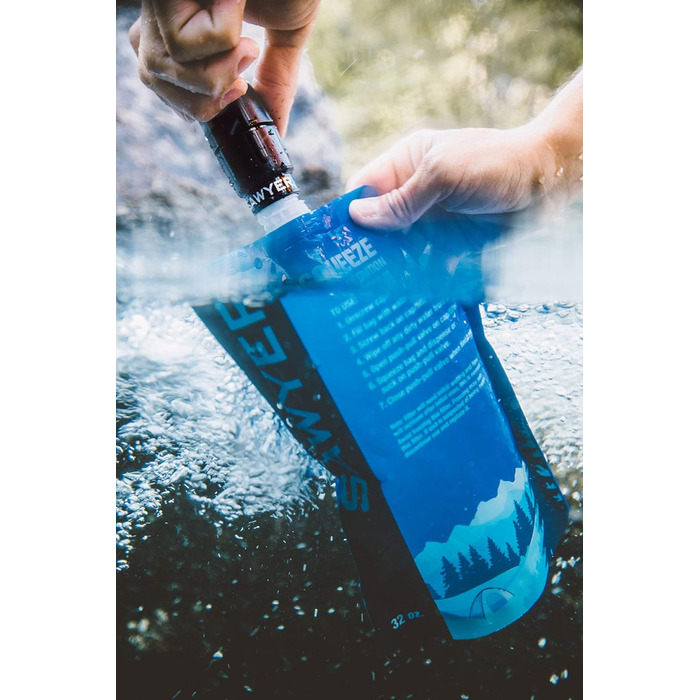 Фільтр для води Sawyer SP2129 Micro Squeeze для туризму, очищувач питної води, портативний водоочисник для походів та активного відпочинку