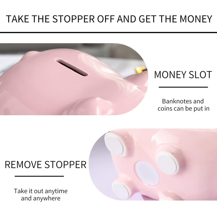 Керамічна скарбничка-свинка Pig World для дітей і дорослих, подарунок, дитячий декор, сувенір, рожева