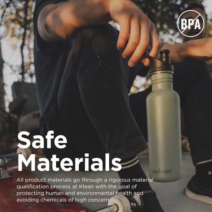 Пляшка для води Klean Kanteen Classic 800 мл, сталева, синя