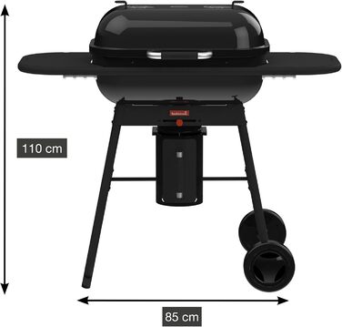 Вугільний гриль Barbecook Loewy 45 Magnus Premium, з вітрозахистом, для 6 осіб, чорний, 43x43x97 см