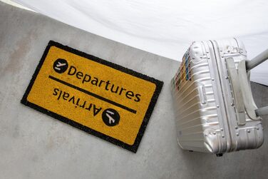 Килимок придверний Fisura Arrivals, вініловий, жовтий, 70x40 см