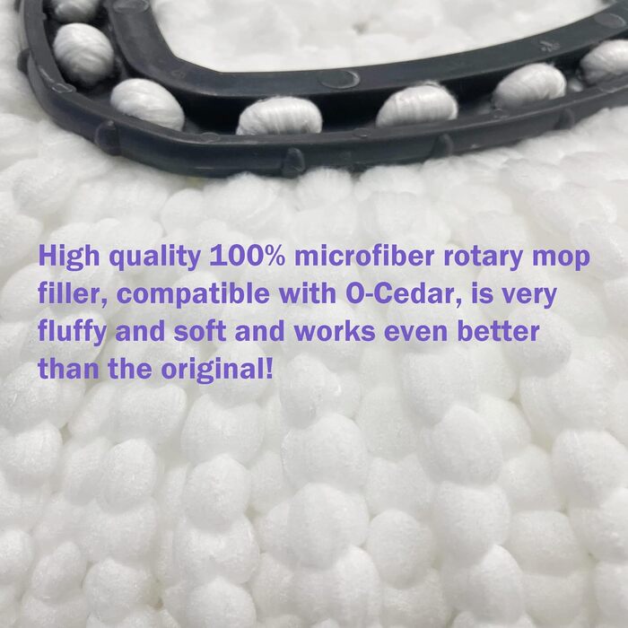 Набір із 6 змінних насадок з мікрофібри для швабри O-Ceda EasyWrin Spin Mop, запасні головки для легкого прибирання
