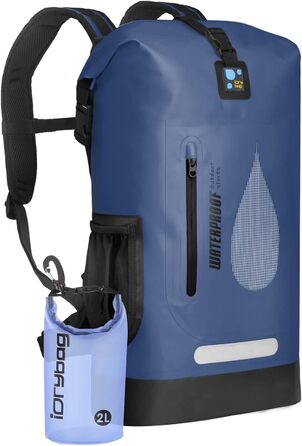 IDRYBAG Водонепроникний рюкзак 30 л з ПВХ для чоловіків, плаваюча сумка для каякінгу, каное, човна, кемпінгу, туризму