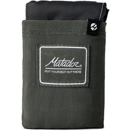 Портативна пікнік-ковдра Matador Pocket Blanket зелена, ультралегка, складана, для 2-4 осіб, з кілочками, водонепроникна, для пляжу, концерту, походу та кемпінгу