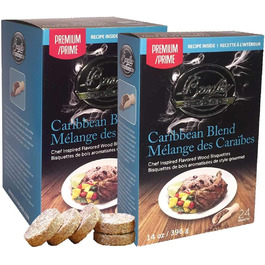 Дерев'яні біскети Bradley Smoker Caribbean Blend, 120 шт. — спеціальні ароматизовані для коптильні