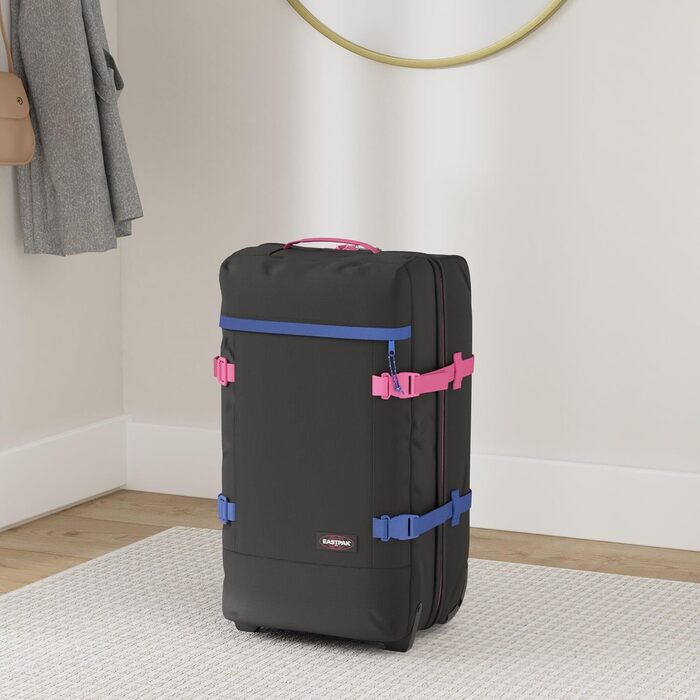 Валіза Eastpak Tranverz L 79 см, 121 л, зелено-синя, на колесах