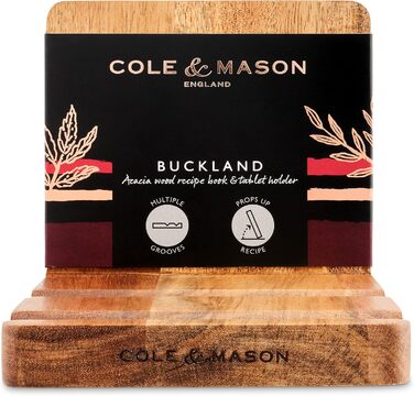 Підставка для книг і планшетів Cole & Mason Buckland з акації, кухонний тримач для кулінарних книг, не для посудомийки