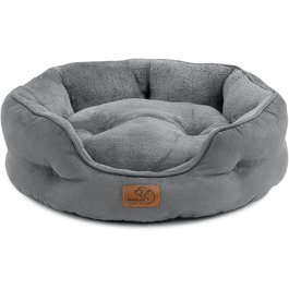 Ліжко для котів BEDSURE, сіре, 63x53x20 см, з двосторонньою подушкою, м'яке та пране, лежанка для котів і малих собак