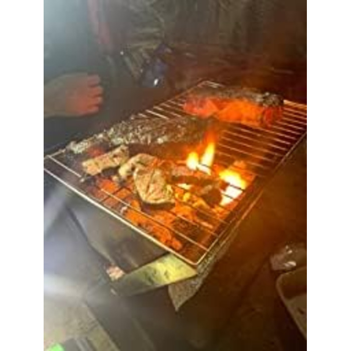 Портативний вугільний гриль moclever, складаний та компактний BBQ гриль з великою робочою поверхнею для кемпінгу, подорожей, саду та відпочинку на природі