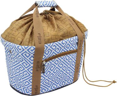 Кошик для покупок SHOPPERS'DELIGHT з захисною кришкою, поліестер, 42x27x26 см, 20 л, синій/білий