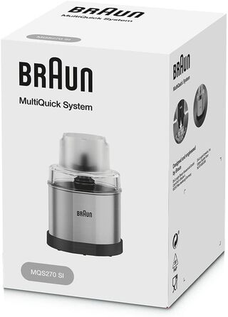 Насадка Braun MQS 270 SI для кави та спецій, EasyClick Plus, для блендерів Braun MultiQuick 7/9, срібляста