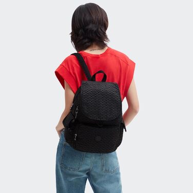 Рюкзак Kipling CITY PACK середній, коричневий, вишивка Signature