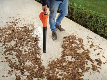 Акумуляторний повітродув Black+Decker GWC1820PCB 18В, швидкість до 209 км/год, для листя і сміття, без акумулятора та зарядки