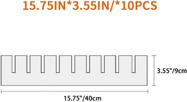 KnnRiim Набір з 12 товстих роздільників для шухляд 47x11 см, органайзер для одягу, кухні, ванної, столу, офісу, пластикові перегородки DIY