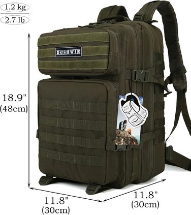 Тактичний армійський рюкзак 40 л Molle для виживання, військовий рюкзак для походів, Fluchtrucksack