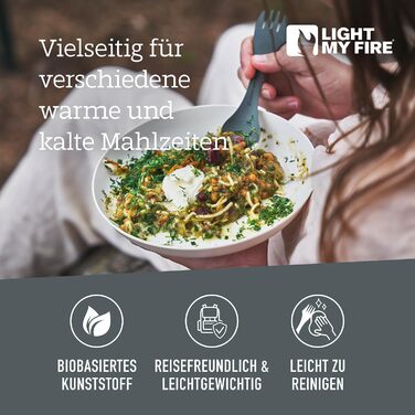 Набір ложка-вилка-ніж Light my Fire Spork Original 3-в-1 для кемпінгу, 4/10 шт, біопластик, BPA-free