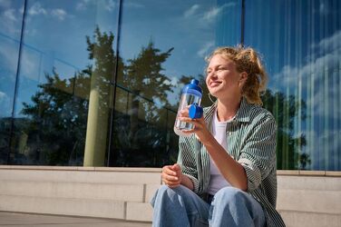 Пляшки для води Mepal Vita, набір 2 шт, 500/900 мл, міцні, герметичні, BPA-free, для спорту, офісу, університету, кольору Nordic Sage