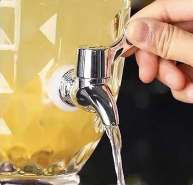 Скляний диспенсер для напоїв, вечірок, лимонаду, води