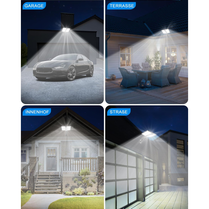 Вуличний LED-світильник з датчиком руху, 200 Вт, 180 LED, сонячна панель, 6500K, з пультом, для саду, готелю, двору, гаража, 1 шт.