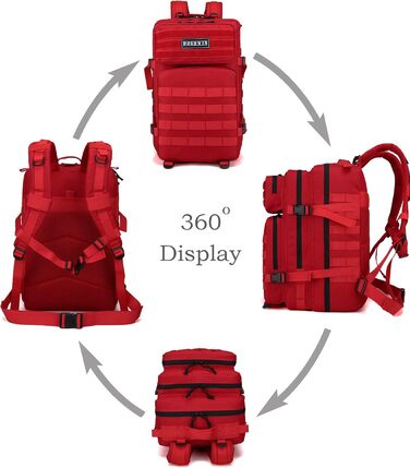 Тактичний військовий рюкзак 40 л Survival Army Molle, червоний