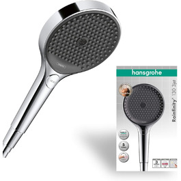 Душова лійка hansgrohe Rainfinity, 3 режими, кругла 130 мм, антикальк, хром