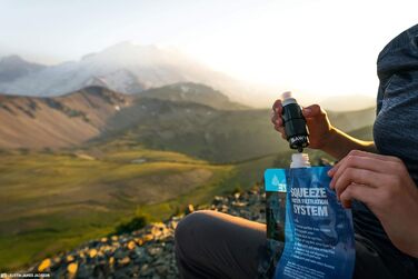 Фільтр для води Sawyer SP2129 Micro Squeeze для туризму, очищувач питної води, портативний водоочисник для походів та активного відпочинку