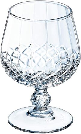 Набір склянок для коньяку Cristal d'Arques Paris Longchamp 320 мл, 6 шт, Kwarx, прозорі, міцні, блискучі