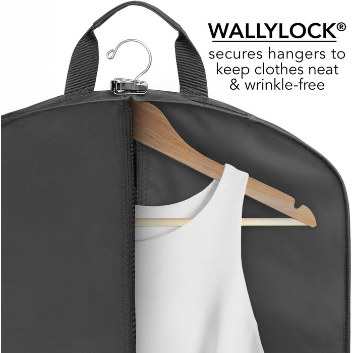 Дорожній чохол для суконь WallyBags, три складання, 152 см, темно-синій/чорний