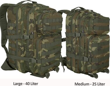 Тактичний рюкзак US Cooper Assault 25 л, Woodland, середній