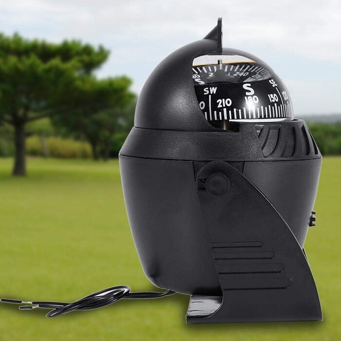 Filfeel цифровий морський компас із LED-підсвіткою, високоточний електронний навігаційний компас для човна, авто, чорний, 5,39 x 3,66 дюйма