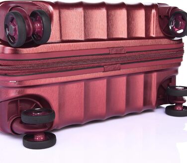 Валіза ABISTAB VERAGE Kinetic 4-колісна, розширювана, 76 см, TSA замок, ABS/PC, бордова металік, преміум-якість
