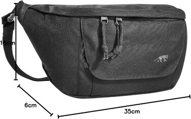 Тактична універсальна поясна сумка Tasmanian Tiger TT Modular Hip Bag II, 5 л, з 3 відділеннями на блискавці, MOLLE-панеллю, для спорту, туризму, outdoor, чорна