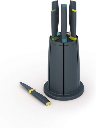 Набір ножів Joseph Joseph Elevate 6 шт з обертовою підставкою, нержавіюча сталь, опал