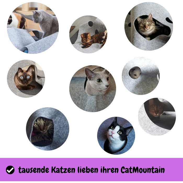 Інтерактивний килим-тунель для котів CatMountain®, іграшка для кошенят та дорослих котів