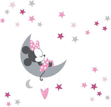 Настінні наклейки Disney Minnie Mouse від Lambs & Ivy, рожеві/сірі, для дитячої кімнати