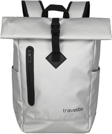 Водонепроникний рюкзак Travelite Rolltop для велосипеда та відпочинку, 19 л, сріблястий, з відбивачами