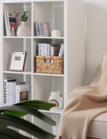 Кошик для зберігання StorageWorks із водяної гіацинти, прямокутний, 38×28×17 см, з подвійними ручками, натуральний плетений кошик для організації речей