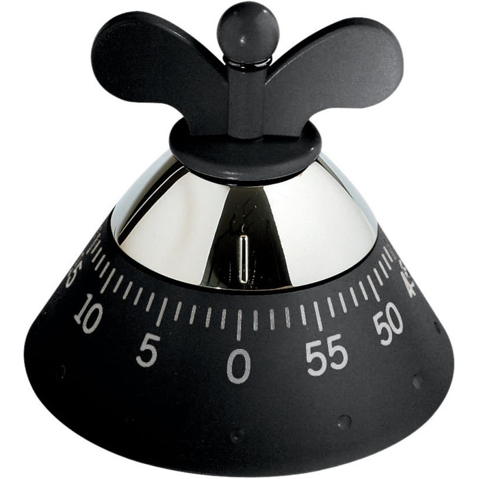 Кухонний таймер Alessi A09 W, білий, термопластик, 10,5 см