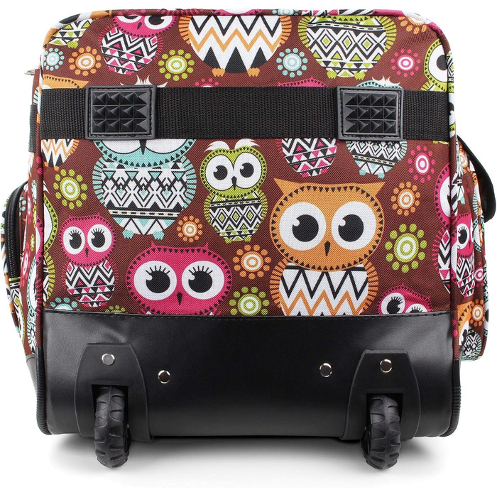 Normani міцна дорожня сумка на колесах 100 л Retro Owl, велика, нове покоління