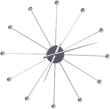 Настінний годинник Kare Design Like Umbrella 100 см, сучасний, мінімалістичний, алюмінієва рама, круглий, сріблястий