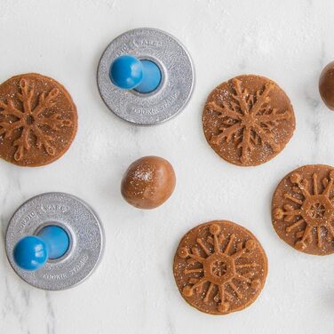 Кондитерські штампи Nordic Ware Disney Frozen 2, набір 3 шт., сріблясті з блакитними ручками, для печива зі сніжинкою