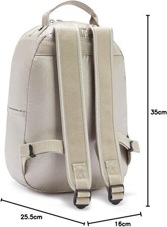 Рюкзак Kipling Seoul S з відділенням для ноутбука, компактний, колір Metallic Glow