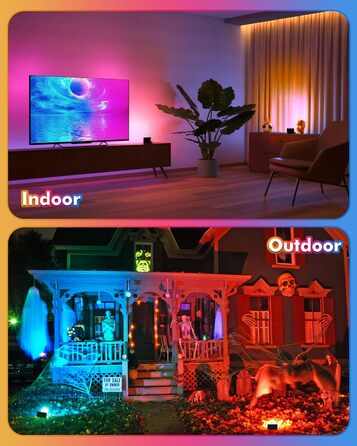 Світлодіодний прожектор MEIKEE 25W RGB з пультом, 30 режимів, 10 кольорів, пам'ять, IP66, 6 рівнів яскравості, для вечірок, бару, будинку, Хелловін, 2 шт.