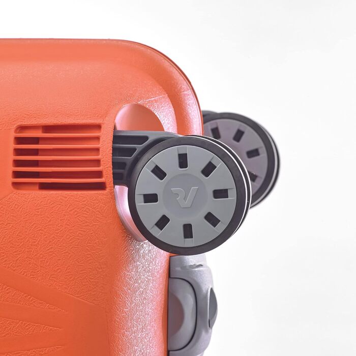 Валіза Roncato Light 55 см, 41 л, чорна/папая, легка дорожня пластикова