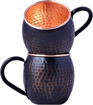 STAGLIFE Набір мідних кухлів для Moscow Mule, 2 шт, чорна мідь, для чоловіків