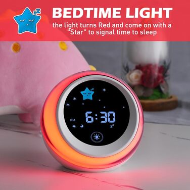 Дитячий тренер сну TIMEFUN, будильник з нічником і таймером для школярів, для дівчаток і хлопчиків