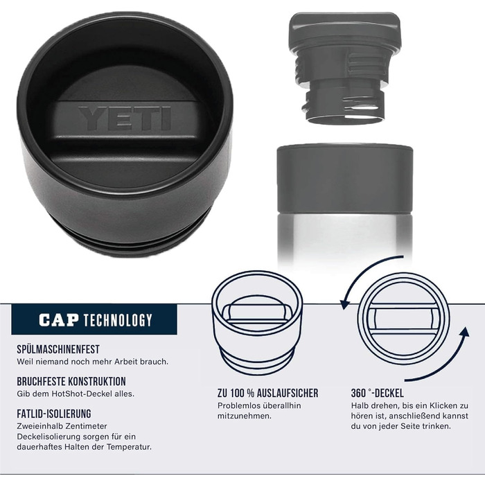 Термос YETI Rambler з кришкою HotShot, 354 мл, нержавіюча сталь